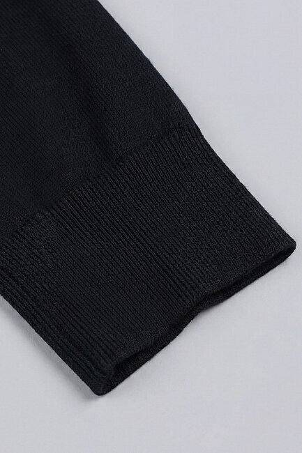 Erkek Yün Basic Yarım Balıkçı Yaka Triko Siyah - 3