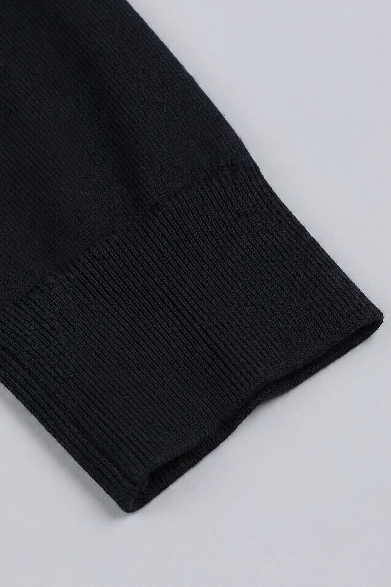 Erkek Yün Basic Yarım Balıkçı Yaka Triko Siyah - 3