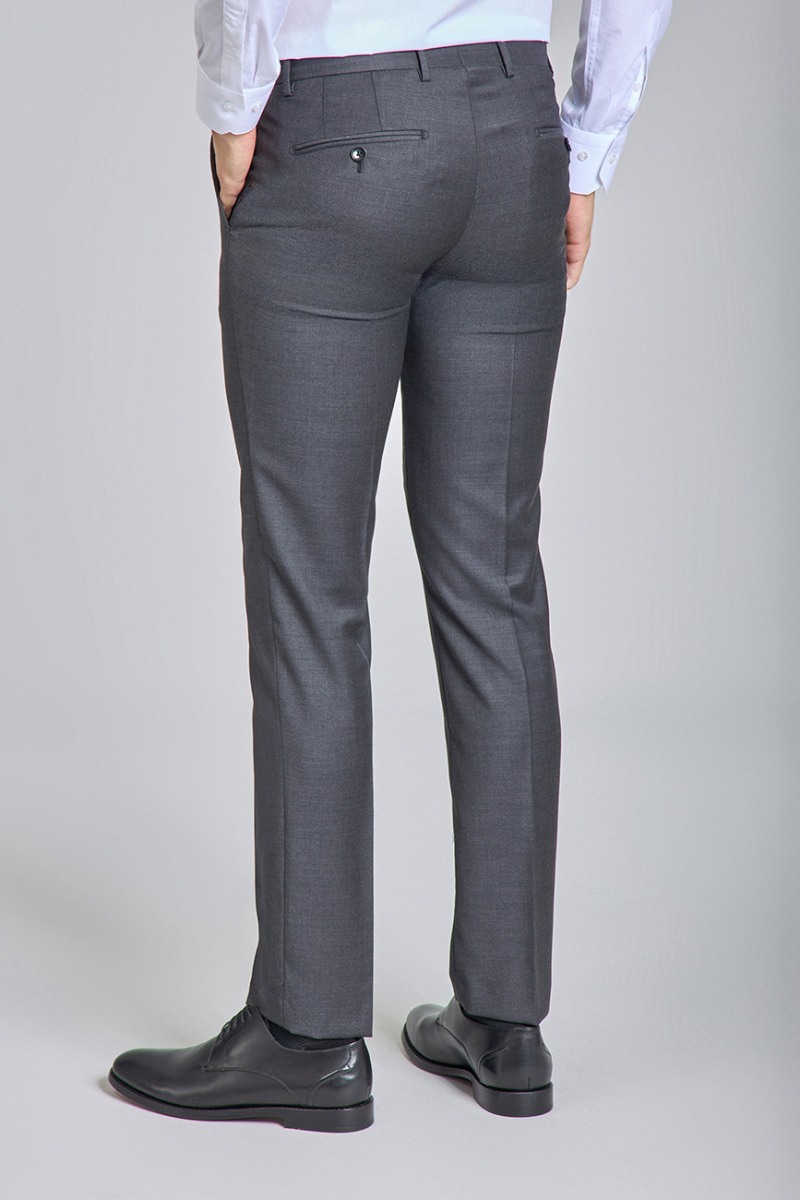 Füme Yün Dokuma Klasik Erkek Pantolon (1)
