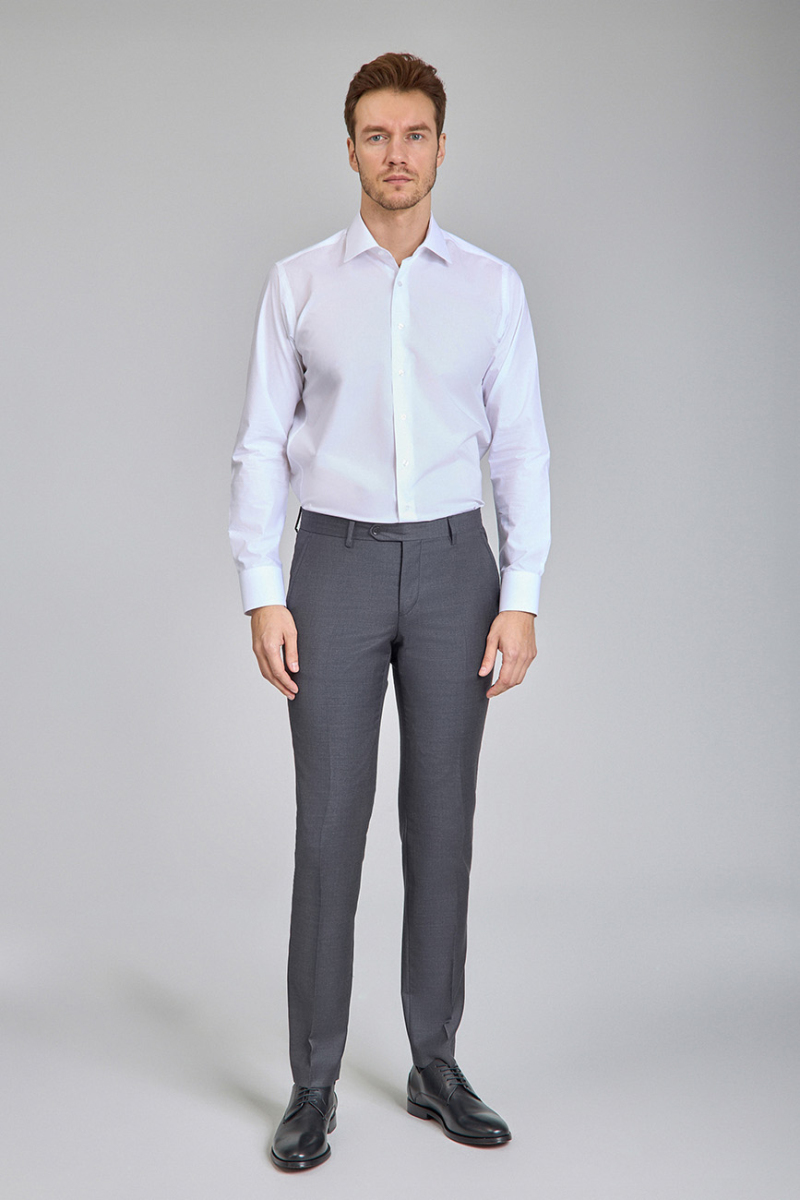 Füme Yün Dokuma Klasik Erkek Pantolon - 3