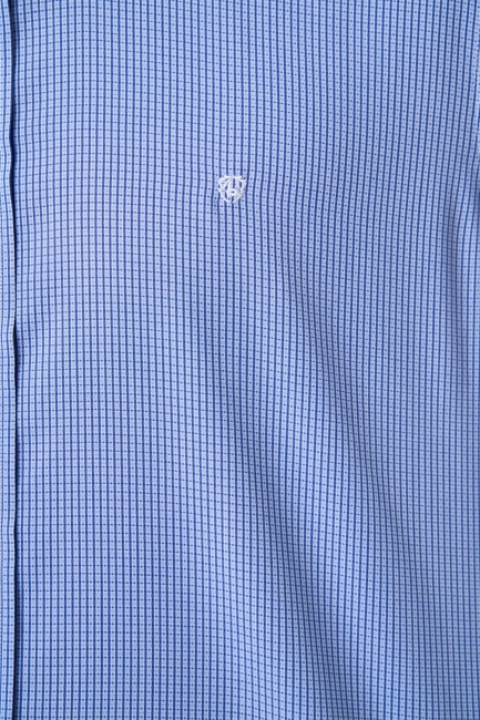 Regular Fit Mavi Paşa Yaka Spor Erkek Gömlek - 3