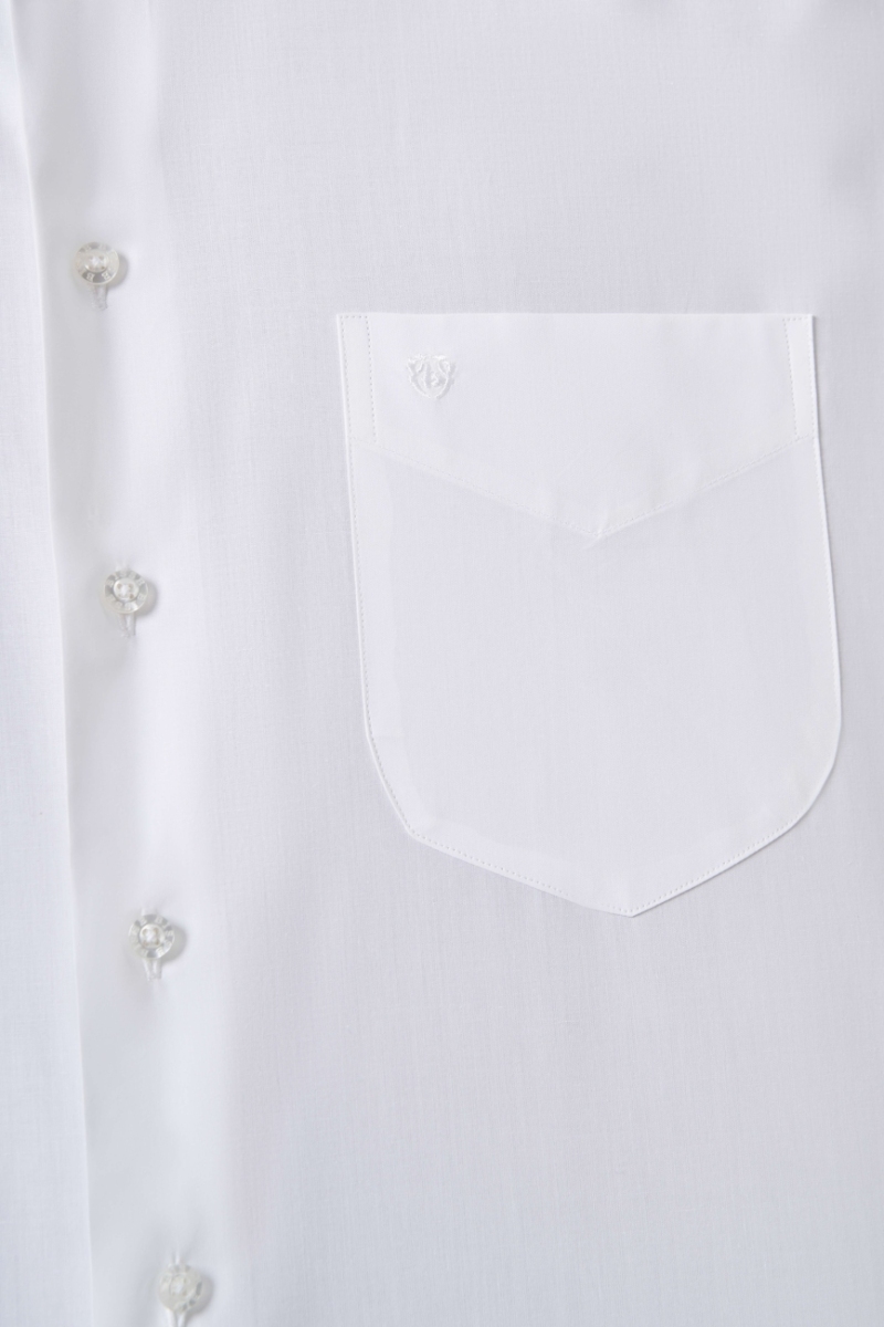 Regular Fit Klasik Beyaz Basic Erkek Gömlek - 3