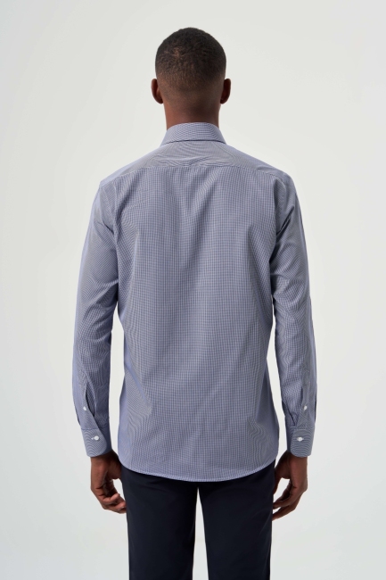 Regular Fit Lacivert Spor Basic Erkek Gömlek - 2