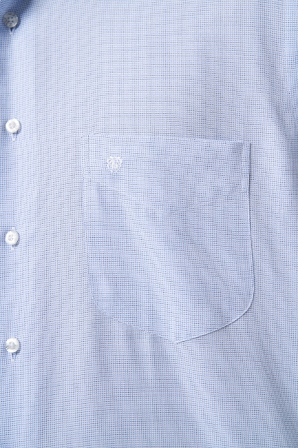 Regular Fit Klasik Mavi Basic Erkek Gömlek - 3