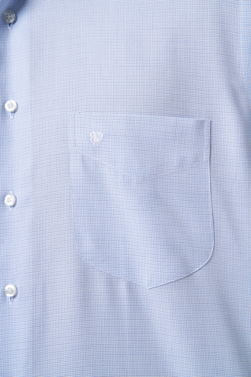 Regular Fit Klasik Mavi Basic Erkek Gömlek - 3