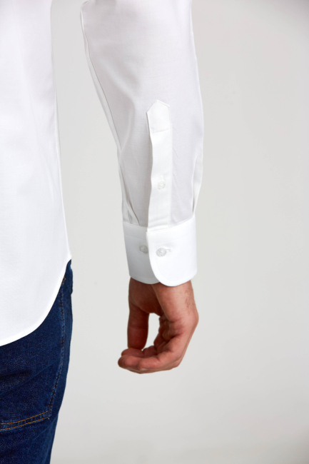 Regular Fit Beyaz Basic Klasik Erkek Gömlek (1)