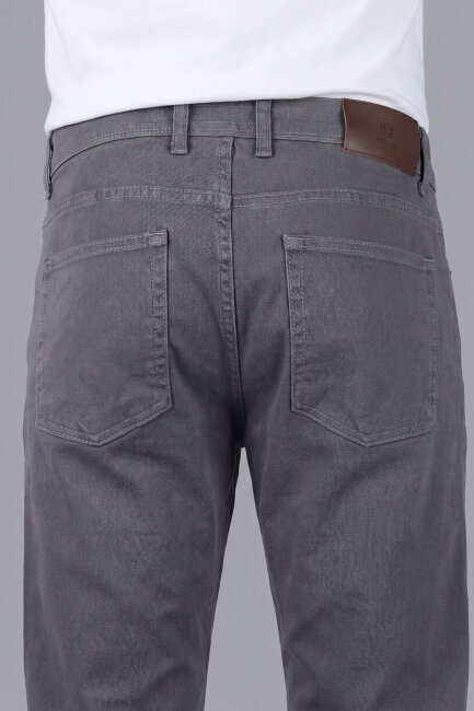 Gri Gabardin Pamuklu 5 Cepli Spor Pantolon - 2