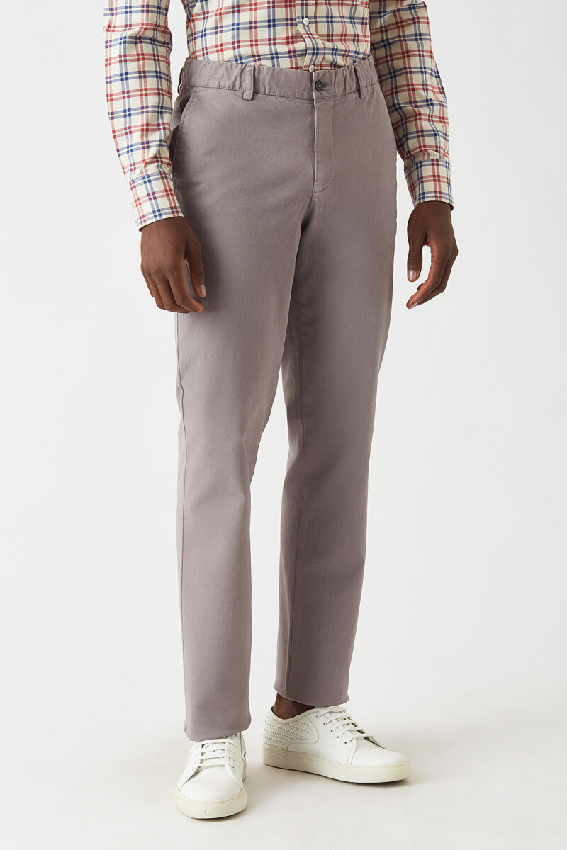 Gri Lastikli 4 Cepli Erkek Pantolon - 1