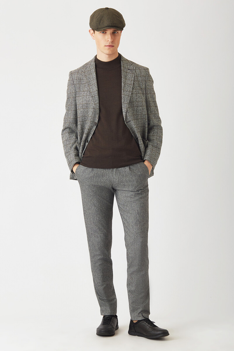 Gri Lastikli 4 Cepli Spor Erkek Pantolon - 1