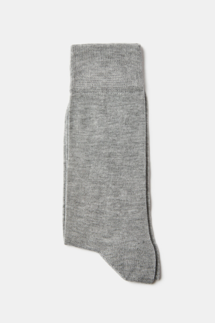 Gri Melanj İnce Bambu Erkek Çorap Gri Melanj