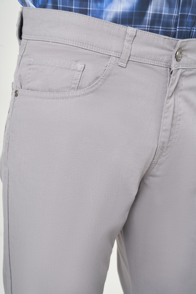 Gri Pamuk 5 Cepli Spor Erkek Pantolon - 3