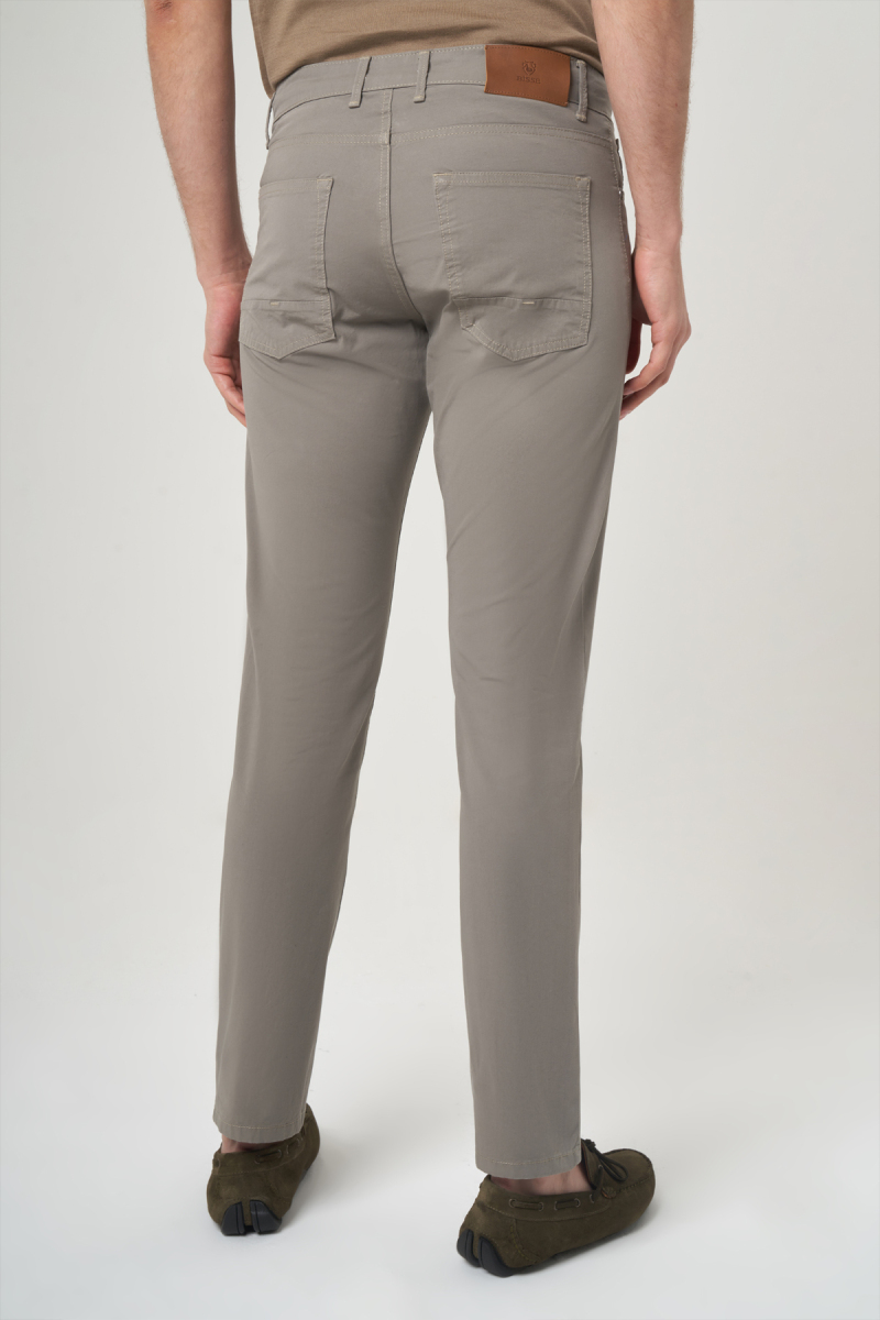 Haki Pamuk 5 Cepli Spor Erkek Pantolon - 2