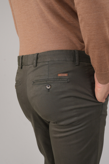 Haki Pamuklu 4 Cepli Erkek Basic Spor Pantolon - 4