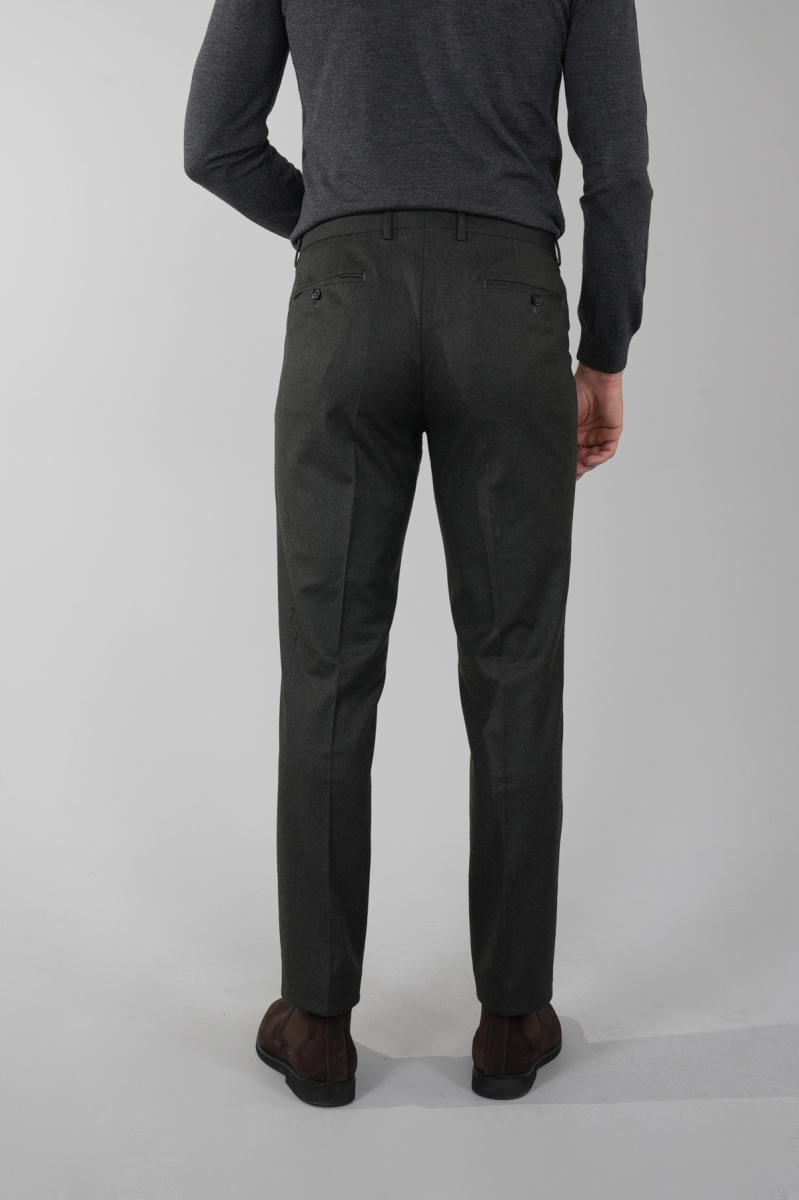 Haki Yün Flanel Regular Fit Klasik Erkek Pantolon - 2