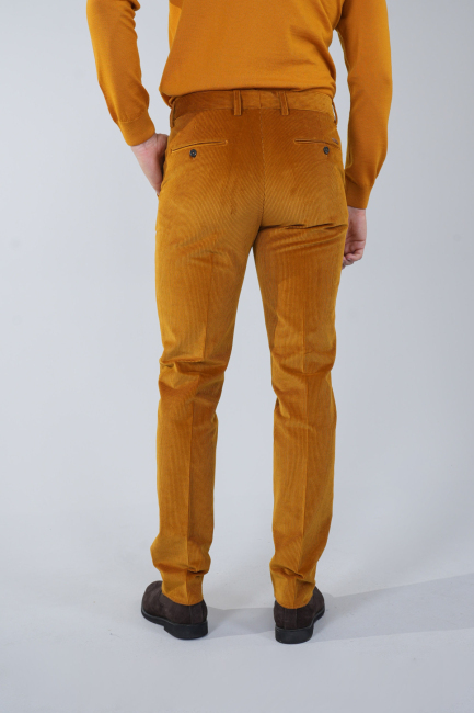 Hardal Kadife Pamuk Modal Likralı Esnek Rahat 4 Cepli Erkek Pantolon (1)