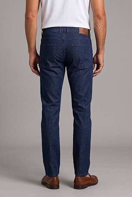 Indigo Pamuk Denim Cepli Doğal Jean Pantolon - 2