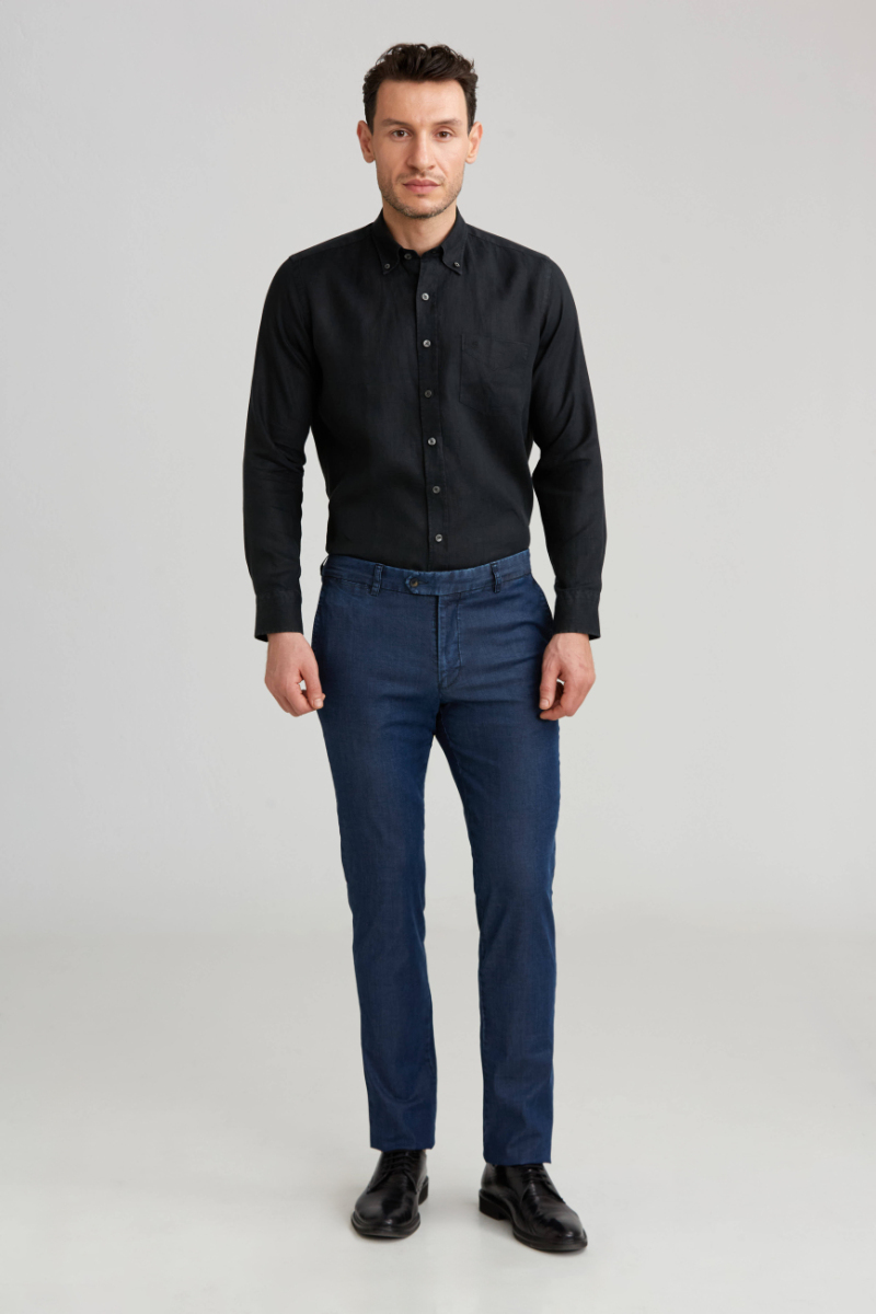 Indigo Pamuk 4 Cepli Denim Erkek Pantolon - 3