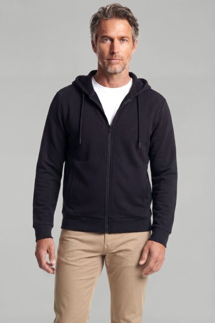 Erkek Pamuk Siyah Eşofman Üstü - 4