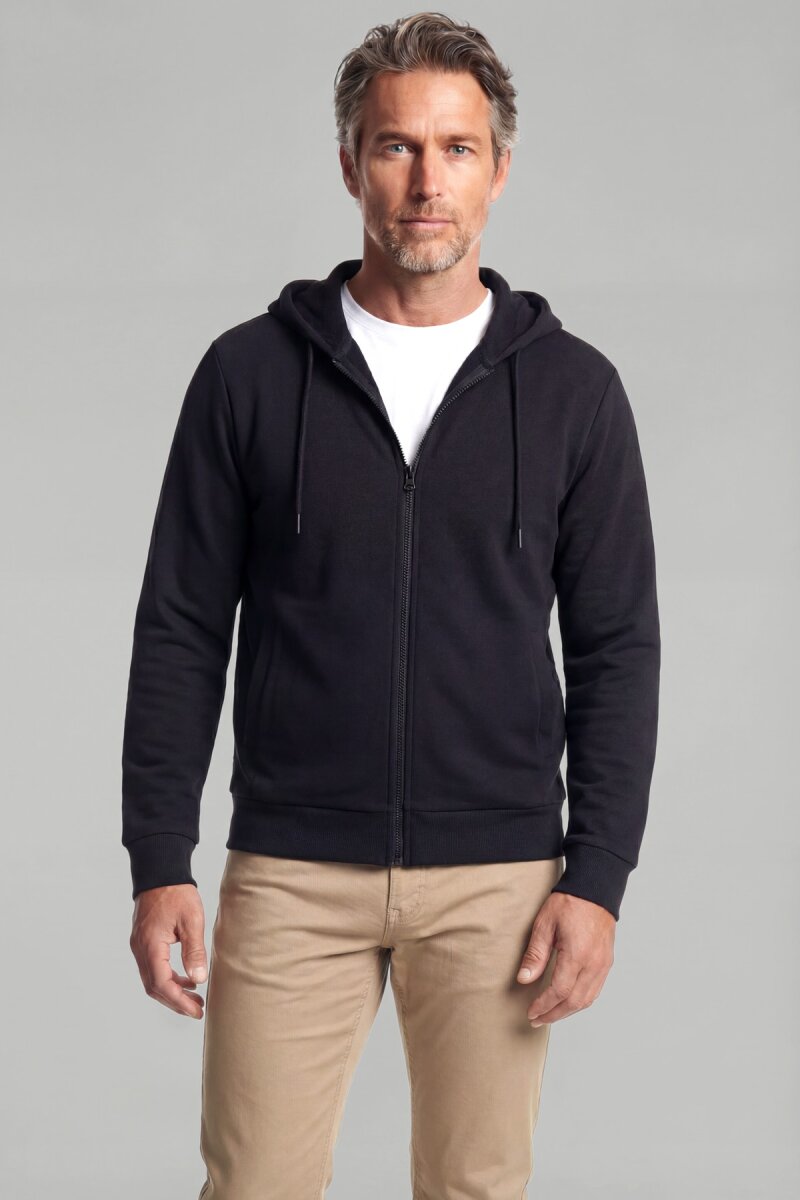 Erkek Pamuk Siyah Eşofman Üstü - 4