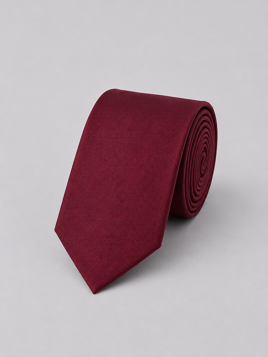 Bordo İpek Kravat - 1