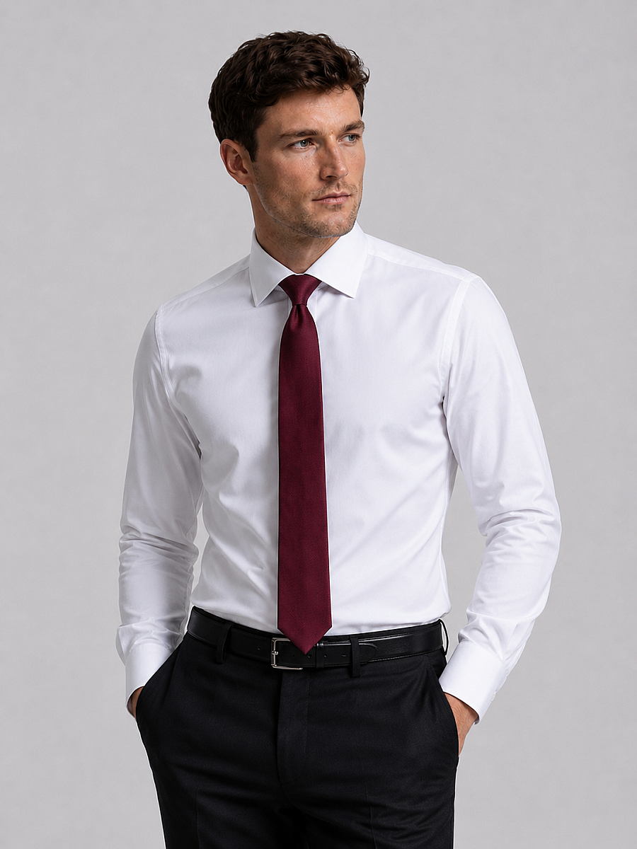 Bordo İpek Kravat - 2