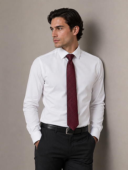 Bordo İpek Kravat (1)