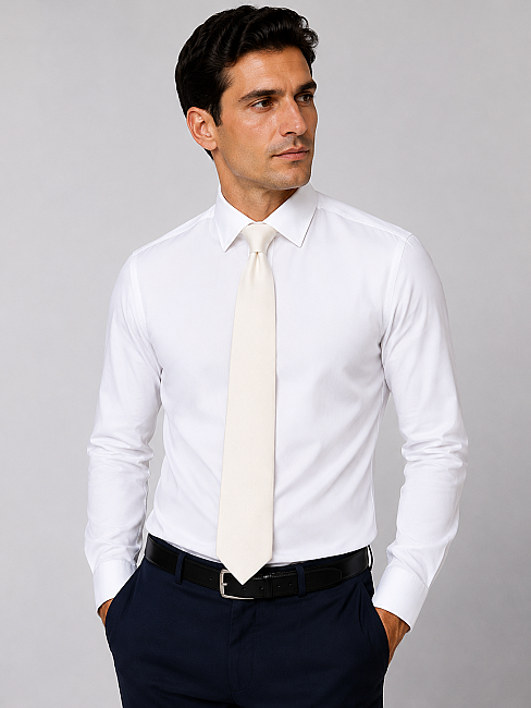 Silk Tie Mendil Suit Ecru (1)