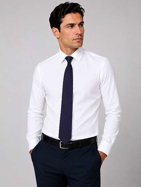 Silk Tie Mendil Suit Navy (1)