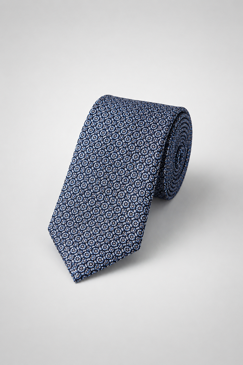 Silk Tie Mendil Suit Blue