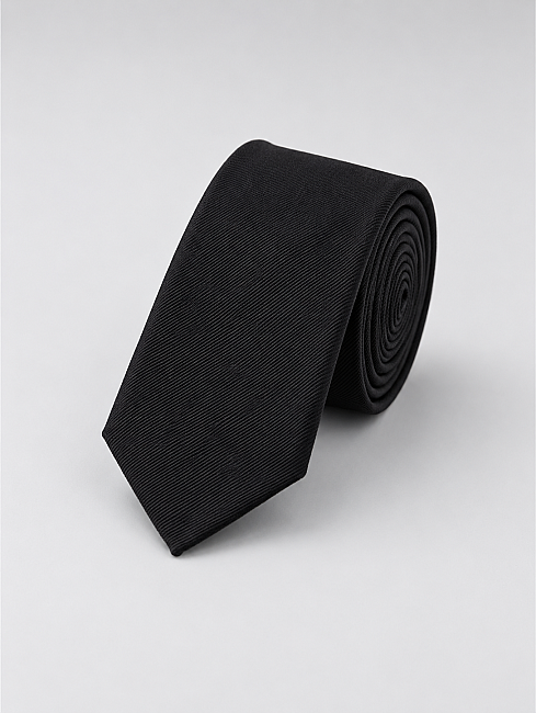 Silk Tie Mendil Suit Black