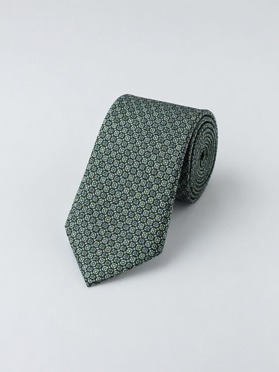 Silk Tie Mendil Suit Green