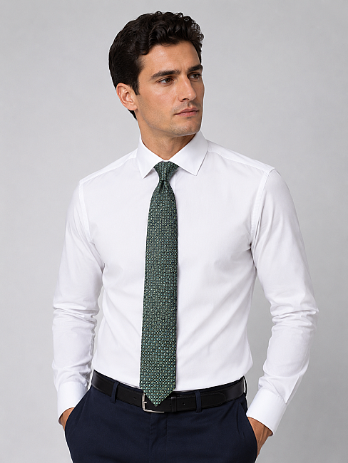 Silk Tie Mendil Suit Green (1)