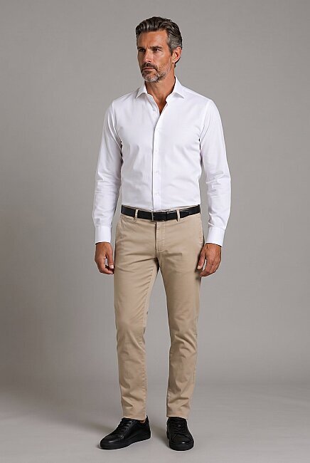 BeYaz Grubu Regular Fit Pamuk İtalyan Gömlek - 5