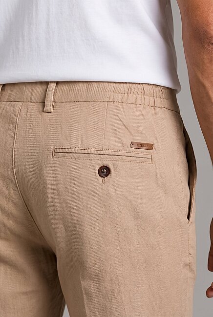 Bej Jogger İpli̇ Pantolon Spor (2)