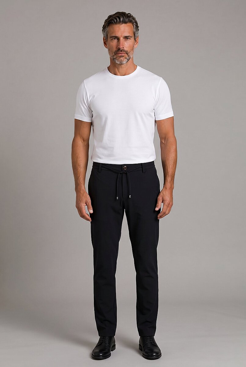 Lacivert Jogger İpli̇ Spor Pantolon - 5