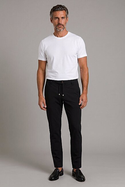 Siyah Jogger İpli̇ Pantolon Spor (4)