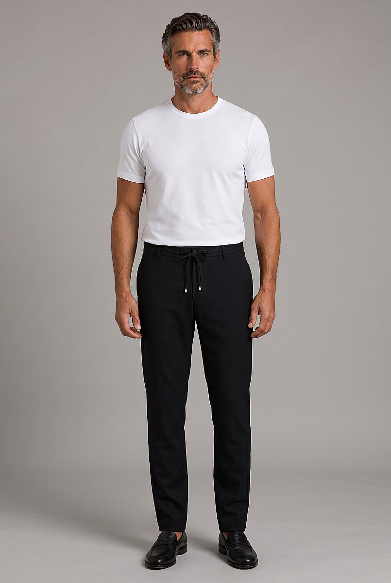 Siyah Jogger İpli̇ Spor Pantolon - 5