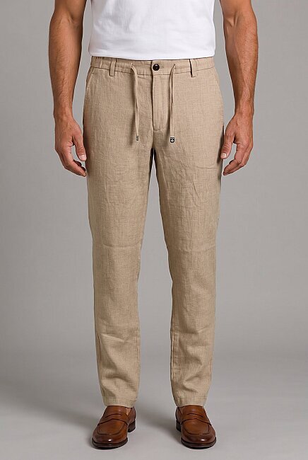 Camel Keten Jogger İpli̇ Pantolon Spor