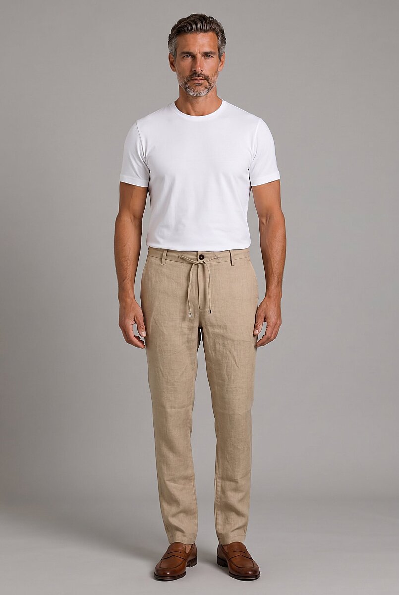 Camel Keten Jogger İpli̇ Spor Pantolon - 5