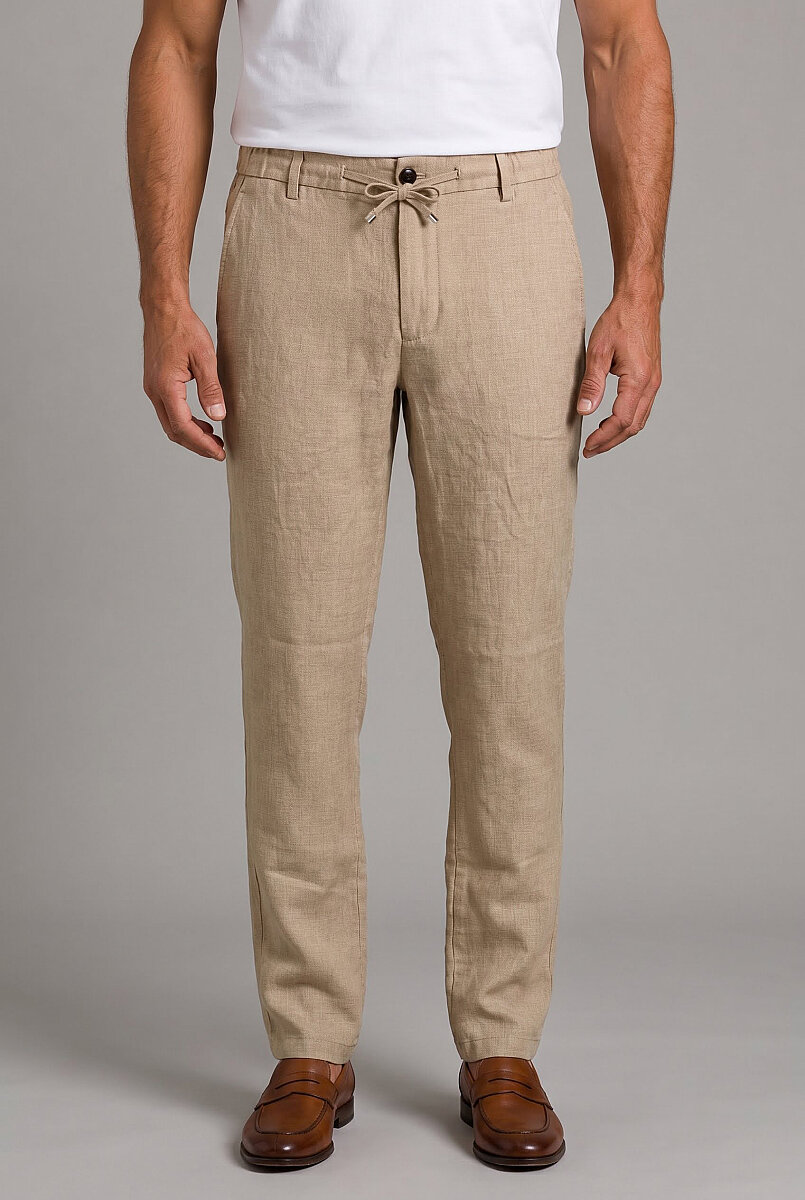 Camel Keten Jogger İpli̇ Spor Pantolon - 1