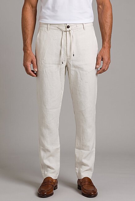 Ekru Keten Jogger İpli̇ Pantolon Spor (0)