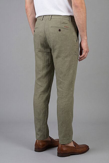 Haki Keten Jogger İpli̇ Pantolon Spor (1)