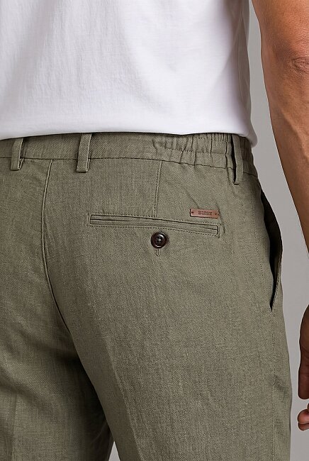 Haki Keten Jogger İpli̇ Pantolon Spor (2)
