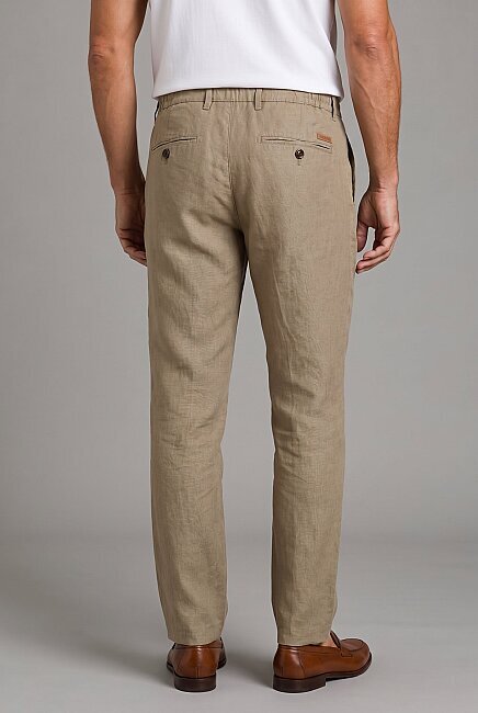 Haki Keten Jogger İpli̇ Pantolon Spor (1)