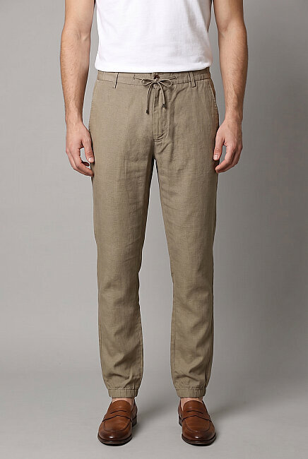 Haki Linen Jogger Ipli Spor Trousers (0)