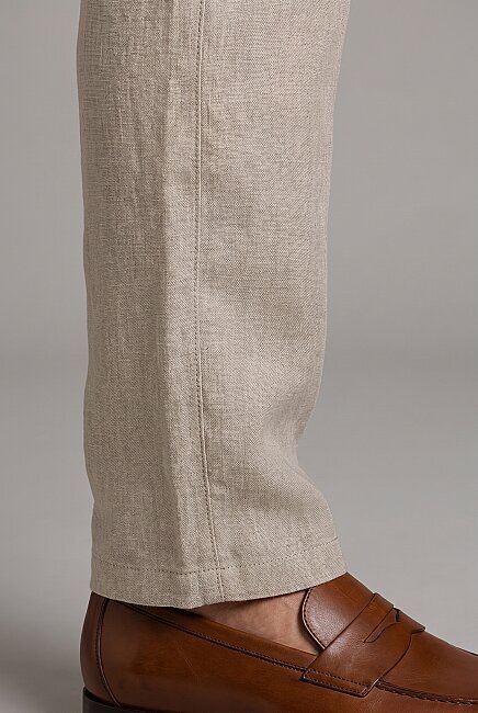 Beige Linen Jogger Ipli Spor Trousers (3)