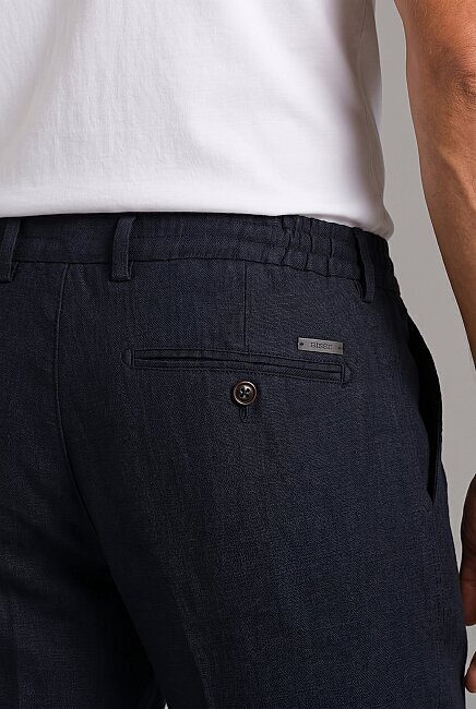 Lacivert Keten Jogger İpli̇ Pantolon Spor (4)