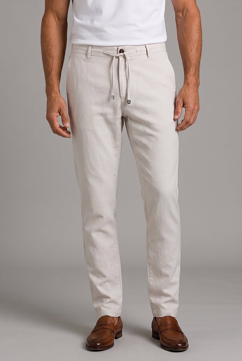 Taş Keten Jogger İpli̇ Pantolon Spor - 1