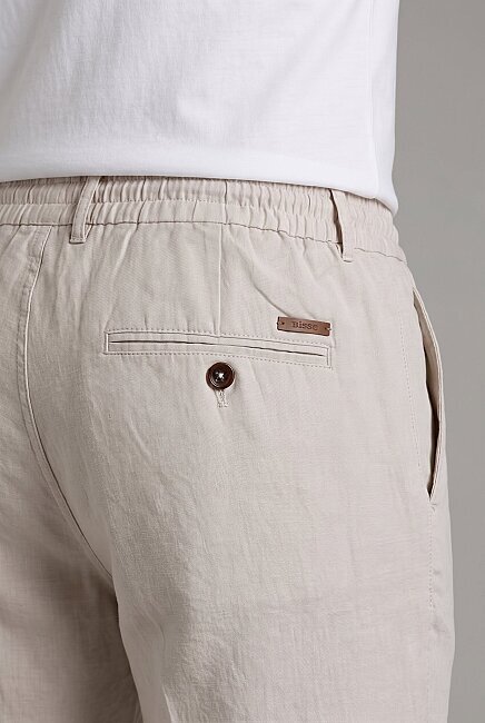 Taş Keten Jogger İpli̇ Pantolon Spor (2)