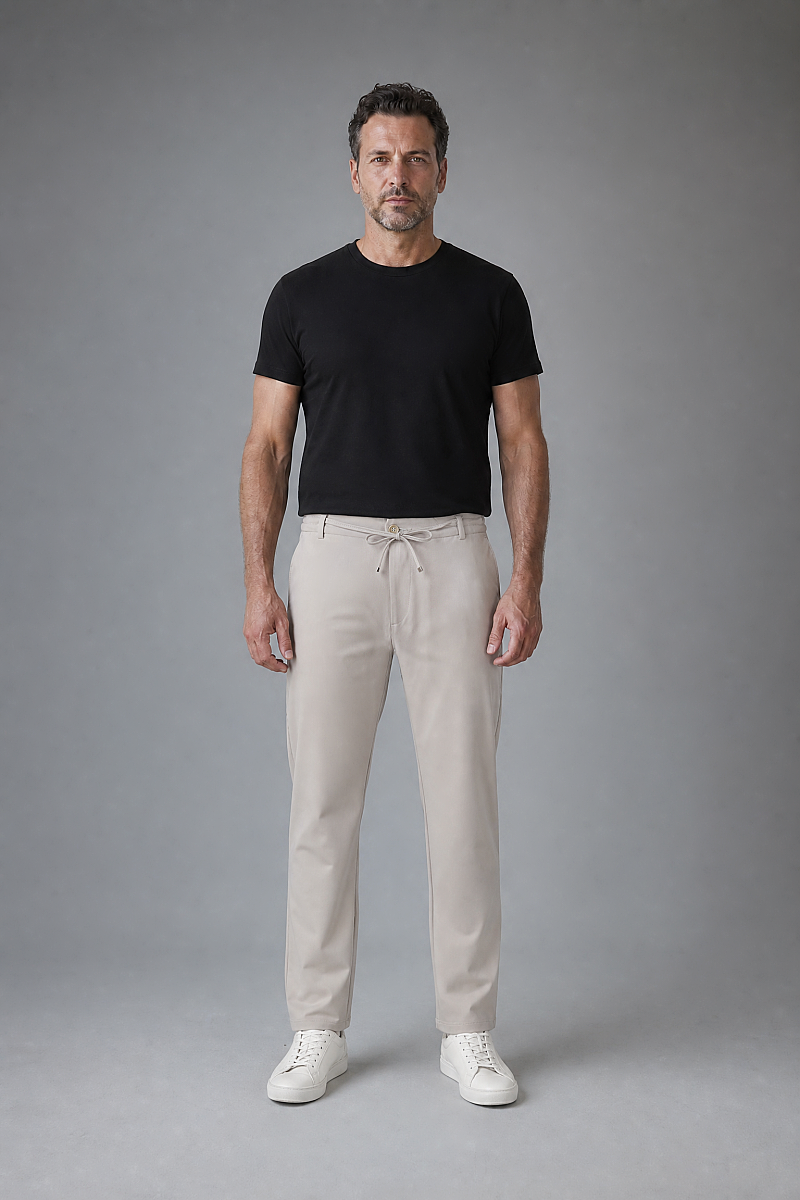 Bej Jogger 4 Cep Pantolon - 3